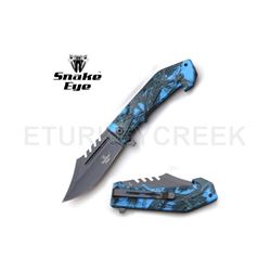 Snake Eye Tactical Spring Assist Knife 4.75" Closed