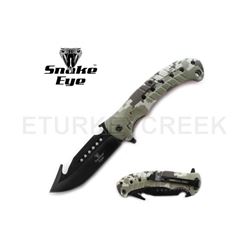 Snake Eye Tactical Spring Assist Knife 4.75" Closed