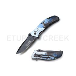 Snake Eye Tactical Spring Assist Knife 4.5" Closed