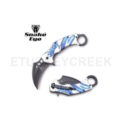Snake Eye Tactical Karambit Spring Assist Knife 5.25" Closed