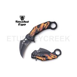 Snake Eye Tactical Karambit Spring Assist Knife 5.25" Closed