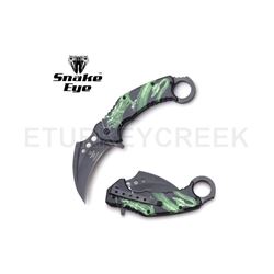 Snake Eye Tactical Karambit Spring Assist Knife 5.25" Closed