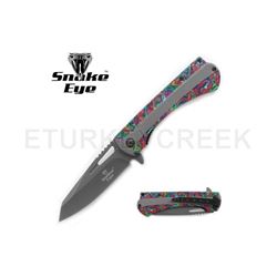 Snake Eye Tactical Spring Assist Metal Knife 4.5" Closed