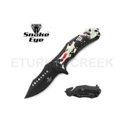Snake Eye Tactical Spring Assist Knife 4.5" Closed