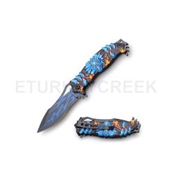 Snake Eye Fantasy Dragon Style Spring Assist Knife 4.5" Closed