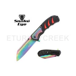 Snake Eye Tactical Spring Assist Knife Drop Point Blade 4.75"