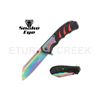 Image 1 : Snake Eye Tactical Spring Assist Knife Drop Point Blade 4.75"