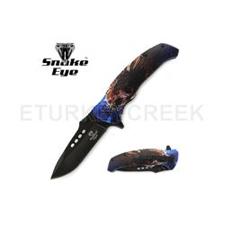Snake Eye Tactical Spring Assist Knife 4.75" Closed