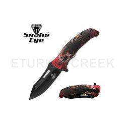 Snake Eye Tactical Spring Assist Knife 4.75" Closed