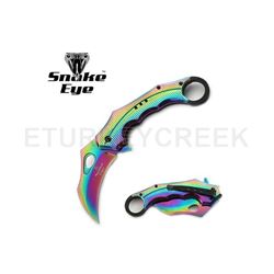 Snake Eye Tactical" KarambitStyle"Spring Assist Knife 4.5" Closed