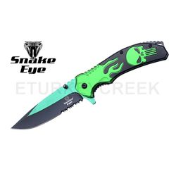 Snake Eye Tactical Spring Assist Knife 4.5" Closed