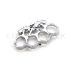 Snake Eye Tactical Wild West Gun Slinger Knuckle Buckle Silver