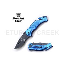 Snake Eye Tactical Spring Assist Rescue Knife 4.5" Closed