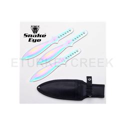 3 Pcs Rainbow Throwing Knives Set - 9 Inch Overall