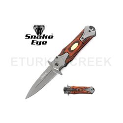 SNAKE EYE TACTICAL STILETTO STYLE SPRING ASSIST KNIFE 4.75 CLOSED