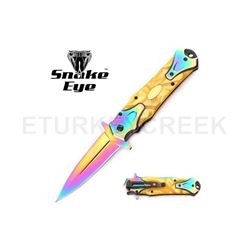 SNAKE EYE TACTICAL STILETTO STYLE SPRING ASSIST KNIFE 4.75 CLOSED