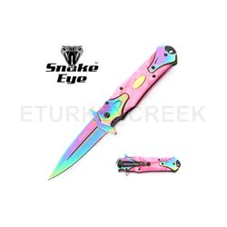 SNAKE EYE TACTICAL STILETTO STYLE SPRING ASSIST KNIFE 4.75 CLOSED
