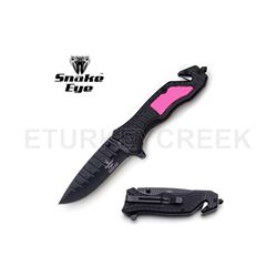 Snake Eye Tactical Spring Assist Rescue Knife 4.5" Closed