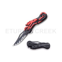 Snake Eye Tactical Dragon Motor Cycle Design Spring Assist Knife