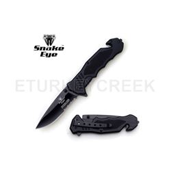 Quick Assist Knife " Rescue " All Black 4" Overall.
