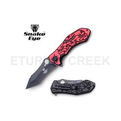 Skull " Snake Eye Fantasy Tactical Folder 5" W/Clip