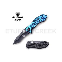Skull " Snake Eye Fantasy Tactical Folder 5" W/Clip