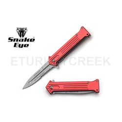 " Joker " Red Spring Assist Knife 4.5" Closed
