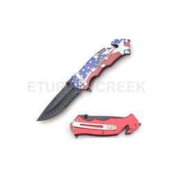 "In God We Trust " USA Tactical Folder Spring Assist Knife 4.5