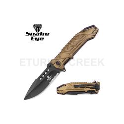 SNAKE EYE TACTICAL SPRING ASSIST KNIFE 4.5" CLOSED