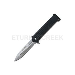 " Joker " Spring Assist Knife. Silver Blade,Blk Hndl 4.5" Closed