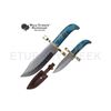 Image 1 : Wild Turkey Handmade Collection Fix Blade Knife 2pc Set.