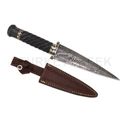 Wild Turkey Handmade Damascus Dirk 12' Overall Pakawood Handle