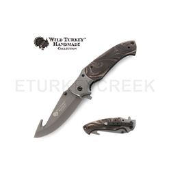 Wild Turkey Handmade Collection Spring Assist Knife 4.75" Closed