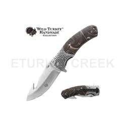 Wild Turkey Handmade Collection Spring Assist Knife 4.5" Closed