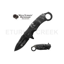 Wild Turkey Handmade Karambit Spring Assist Knife 5" Closed