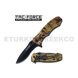 SPRING ASSIST FOLDER POCKET KNIFE WITH OUTDOOR CAMO COATED