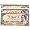 Image 1 : $50 BC-42a 2 notes & BC-42c, VF to EF