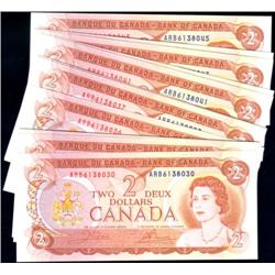 2 Dollars 1974 BC-47b 15 consec all Unc