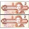 $2 1986, BC-55a  BC-55b, both AU-Unc