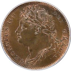 Great Britain Farth 1821 Dot ICG MS-64