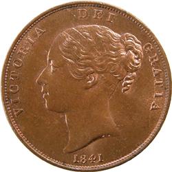 Great Britain Penny 1841 No Colon, Unc