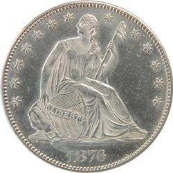 1876 Seated Half Dollar, PCGS MS-60