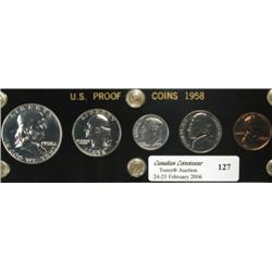 1958 Proof Set in Capital Holder