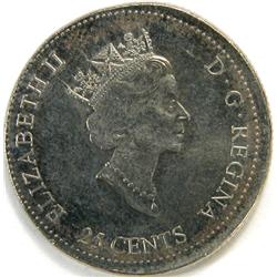 Canada 25 Cents 1999 on Smaller Planche