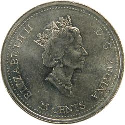 25 Cents 2000 on Non-Magnetic Planchet