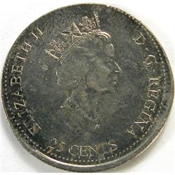 Canada 25 Cents 2000 on Smaller Planche
