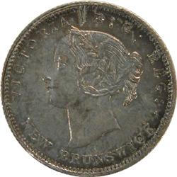 New Brunswick 5 Cents 1864 ICCS EF-40