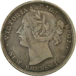 New Brunswick 20 Cents 1864 VF Cleaned