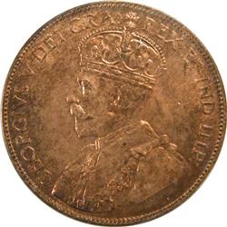 Newfoundland Cent 1936 ICCS MS-64 Red