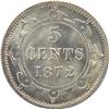 Image 2 : Newfoundland 5 Cents 1872H ICCS MS-66